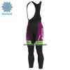 Fietsbroek Lang met Bretels 2022 Bardiani-CSF Faizane Winter Thermal Fleece - Lila Groen